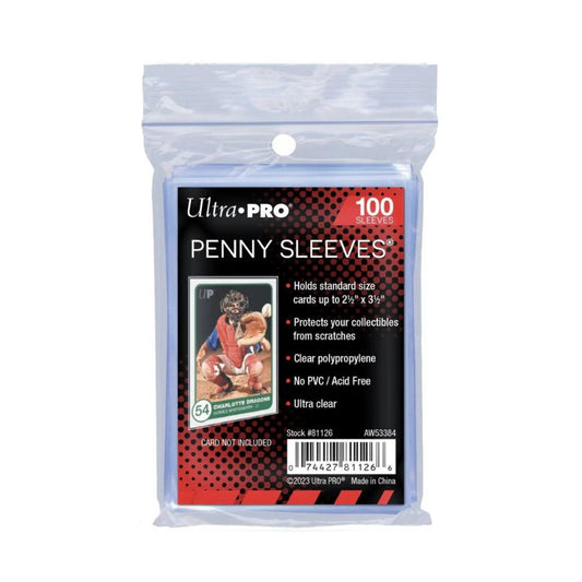 Ultra Pro - Standard Sleeves - Regular Soft Card (100 Sleeves) Soft Trading Card Penny Sleeves